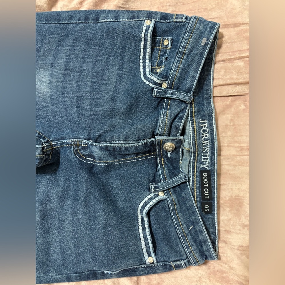 J For Justify Rhinestone Bootcut Jeans - Picture 4 of 4